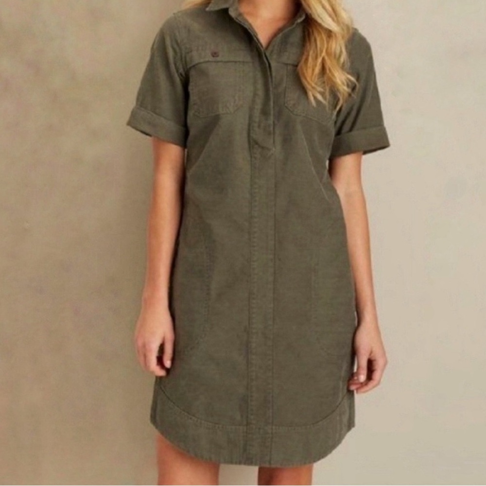 Duluth Trading Co Olive Mini Dress